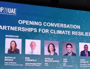Estelle Brachlianoff, CEO of Veolia, at COP28 in Dubai
